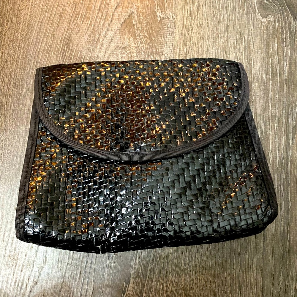 Black leather purse